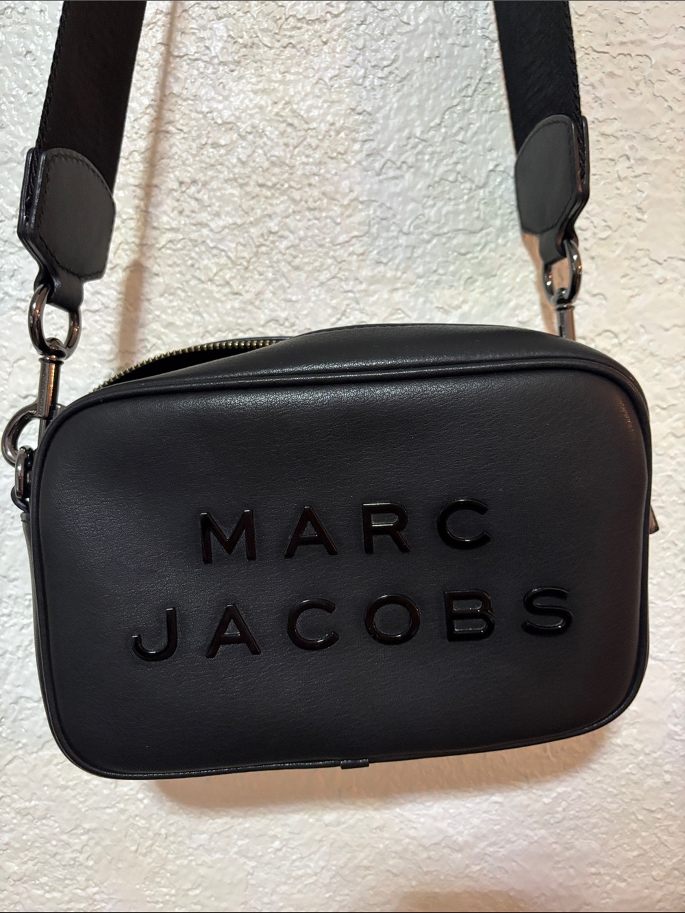 Marc Jacobs Black Leather Logo Belt Bag